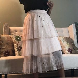 Tiered tulle skirt
